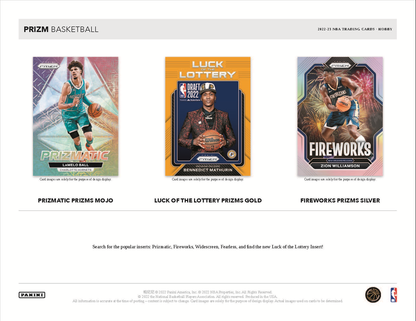 2022-23 Panini Prizm Basketball Hobby 12 Box Case