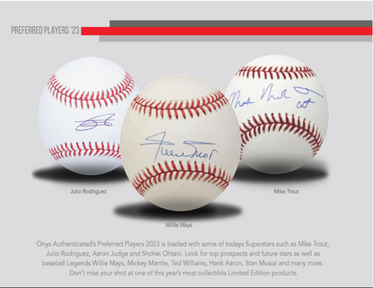 2023 Onyx Preferred Players Collection Baseball 12 Box Case