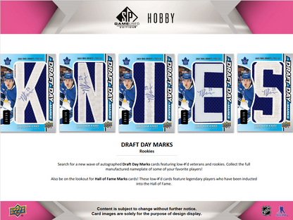 2023-24 Upper Deck SP Game Used Hockey Hobby 18 Box Case