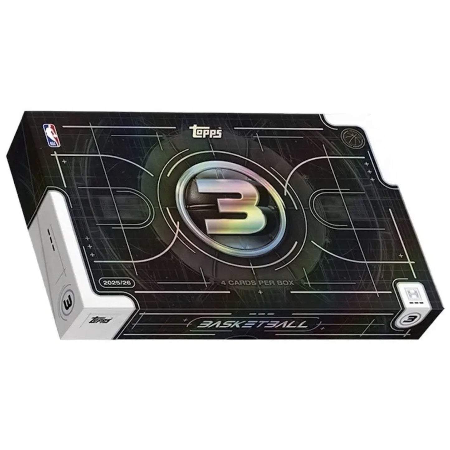 2025-26 Topps Three Basketball Hobby Box 4 Box Case